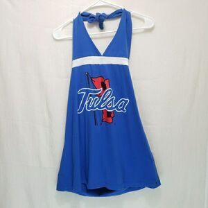 Tulsa Golden Hurricane Halter Top Retro Blue Game Day Spirit Cami Blouse